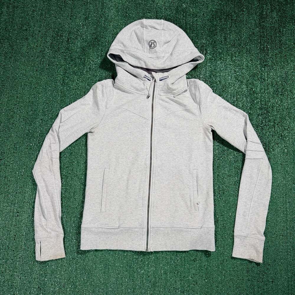 Lululemon Scuba Full-Zip Hoodie Light Grey Heather Size 8